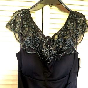 navy xscape dress, formal